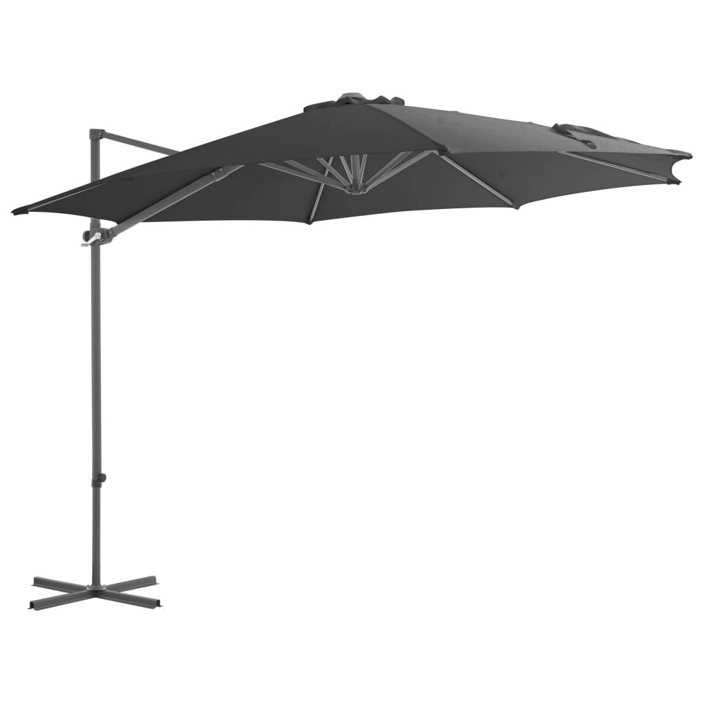 Helloshop26 - Parasol avec base portable diamètre 3 m anthracite - Image 2