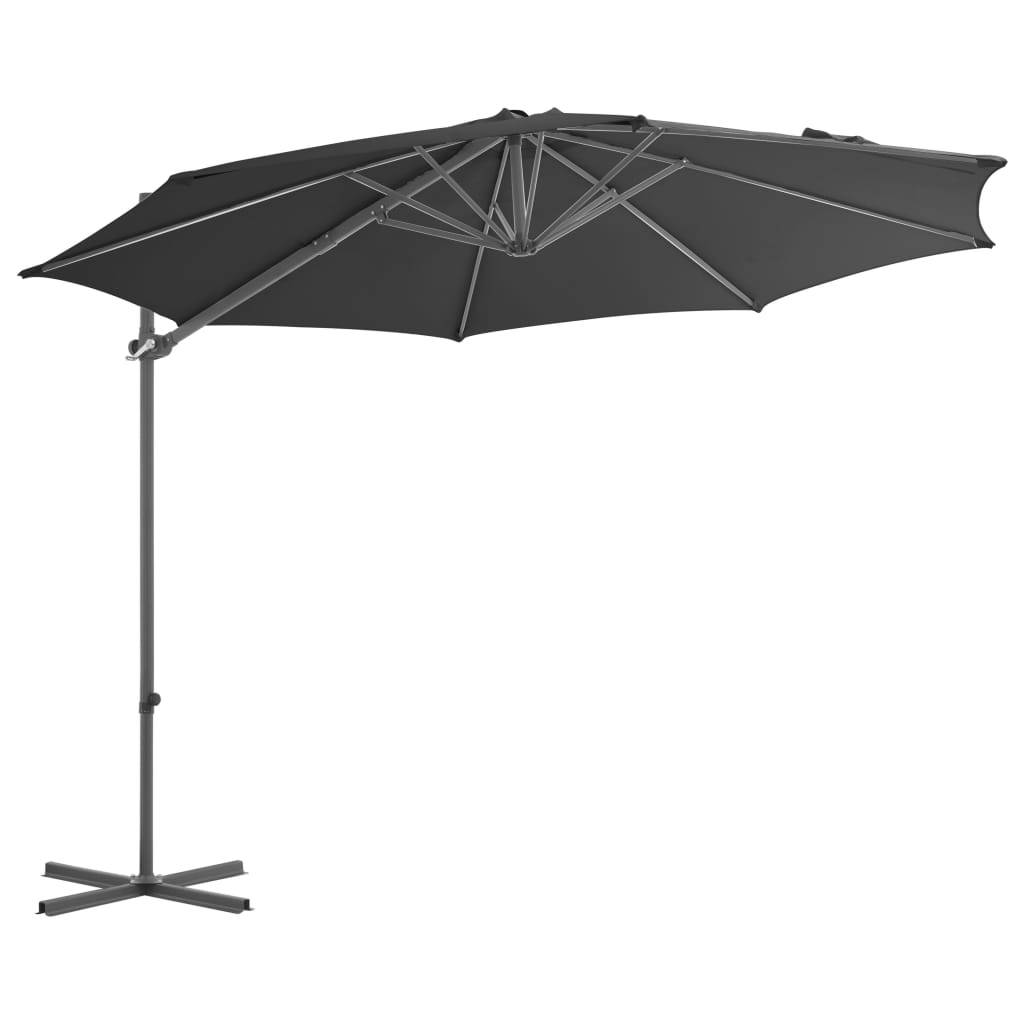 Helloshop26 - Parasol avec base portable diamètre 3 m anthracite - Image 3