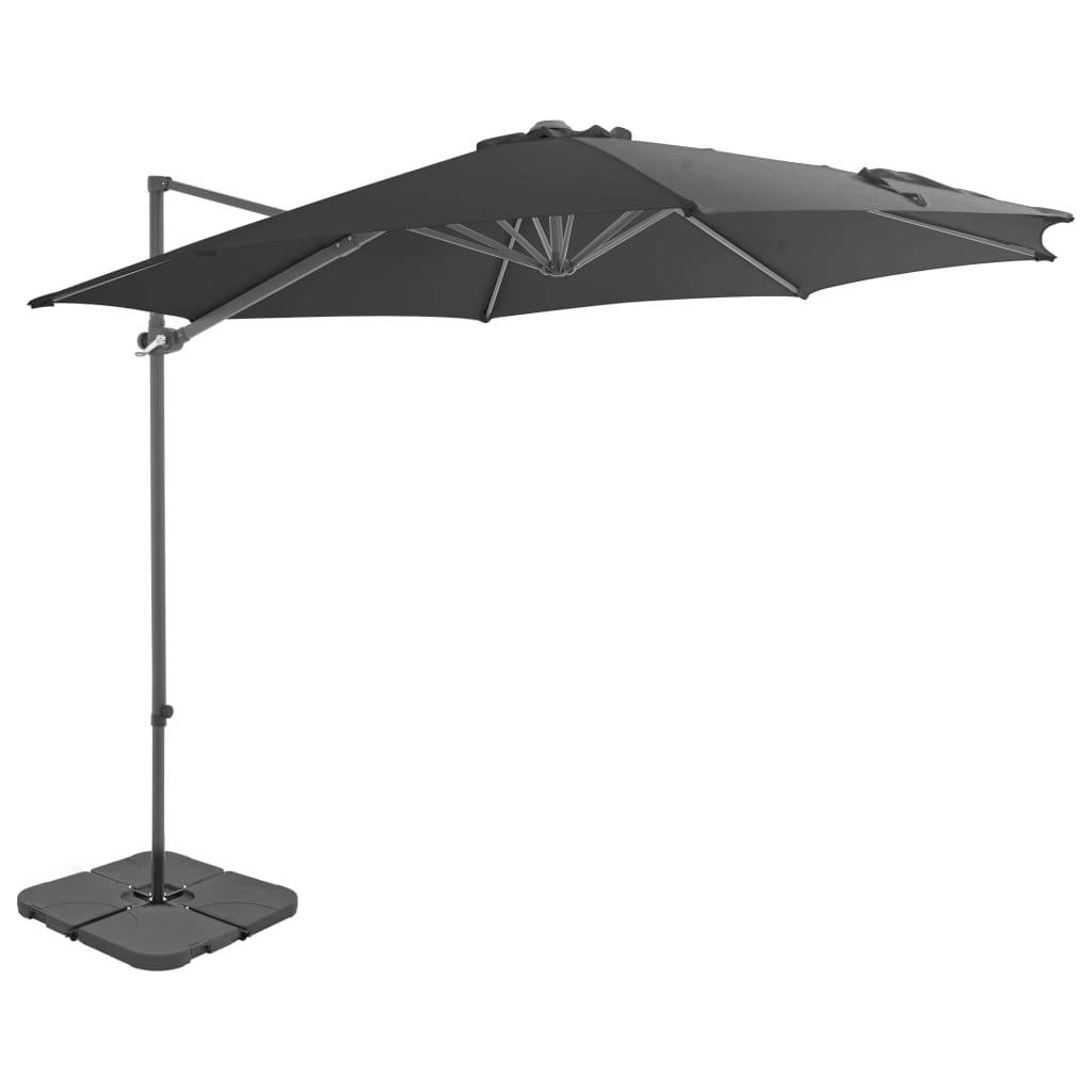 Helloshop26 - Parasol avec base portable diamètre 3 m anthracite - Image 1