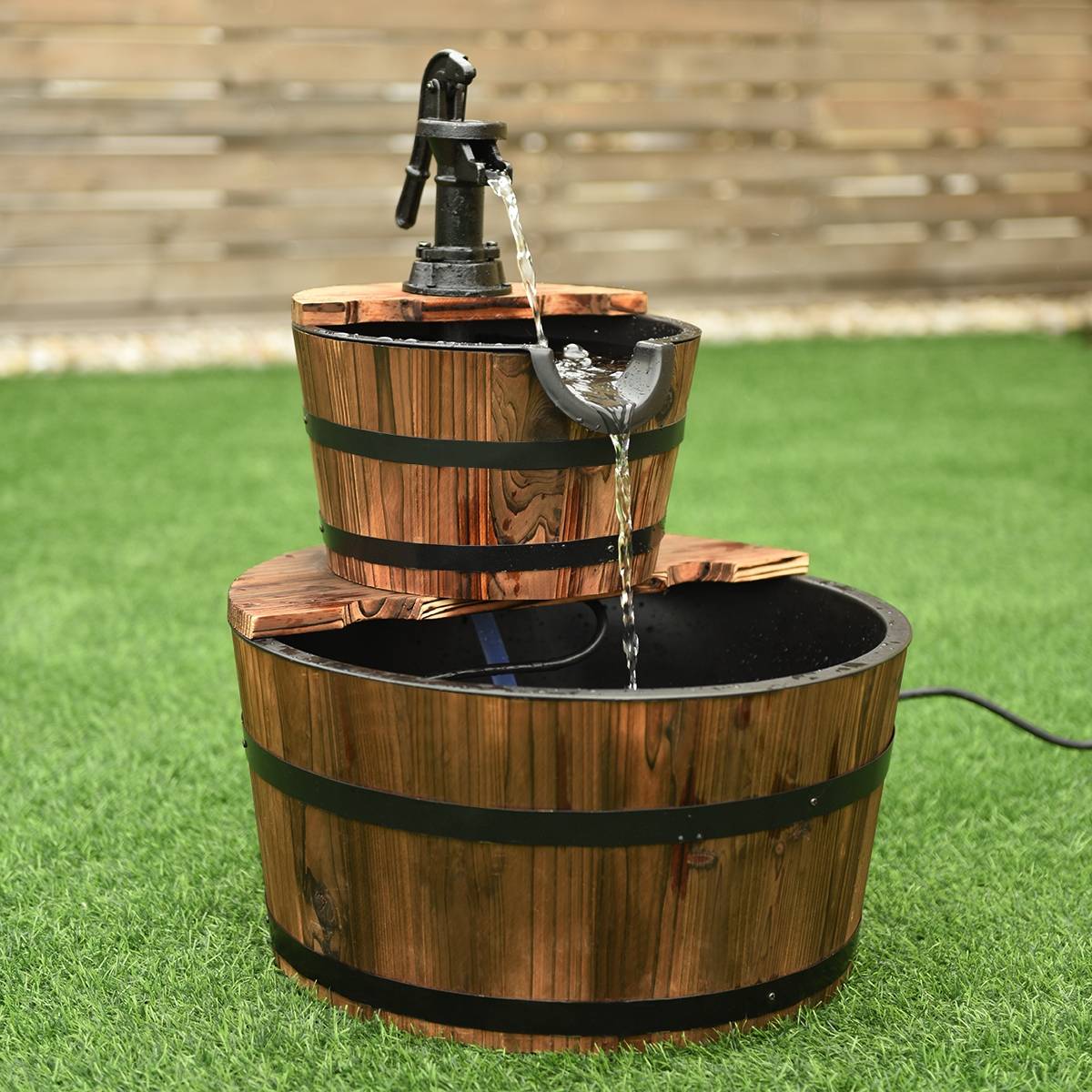 Maison Chic - Fontaine de Jardin Fontaine en Cascade avec Pompe 2 Etages Ecoulement d’Eau Ajustable Capacité 19 L - Image 4