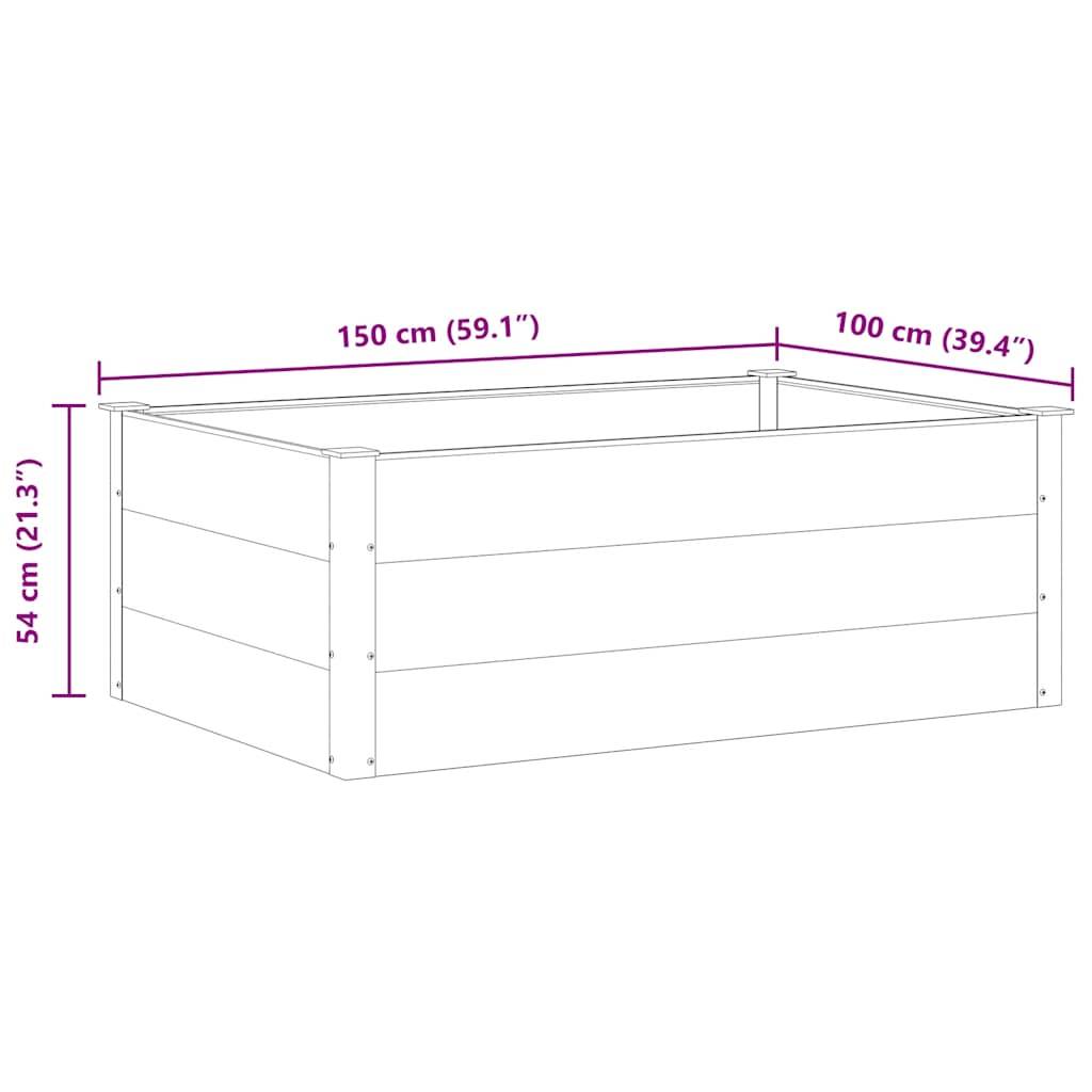 Vidaxl - Lit surélevé de jardin WPC 150x100x54 cm Gris vidaXL 43609 - Image 3