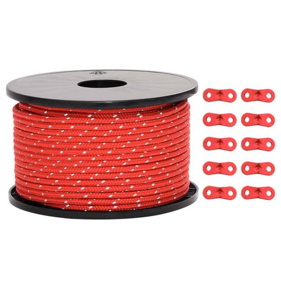 Corde de haubanage de tente avec bandes réfléchissantes et clés Maison Chic - Image 1