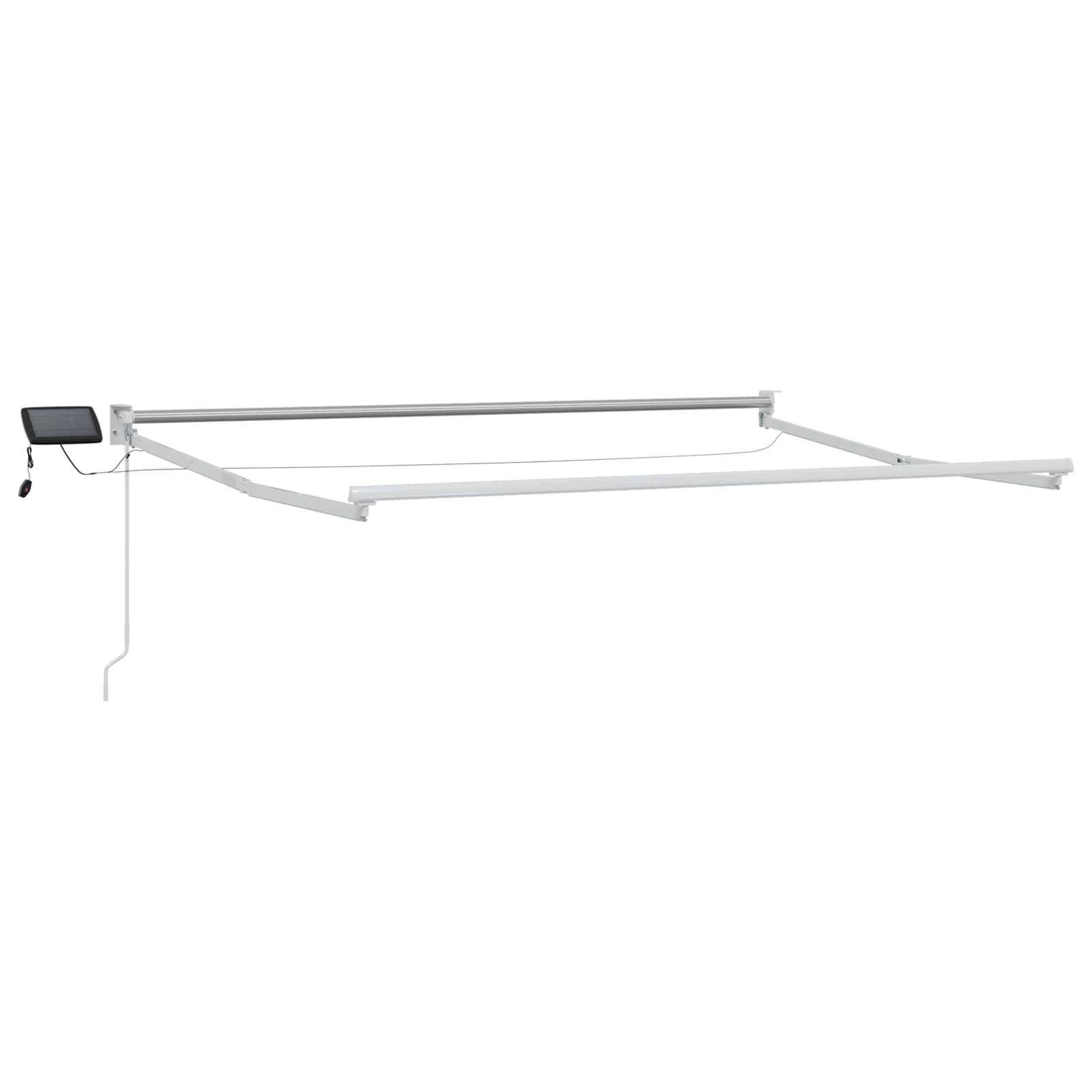 ComfortXL - Store Banne Rétractable Polyester Terrasse avec LEDs Beige Blanc 3,5x2,5m - ComfortXL Outdoor Living - Image 4