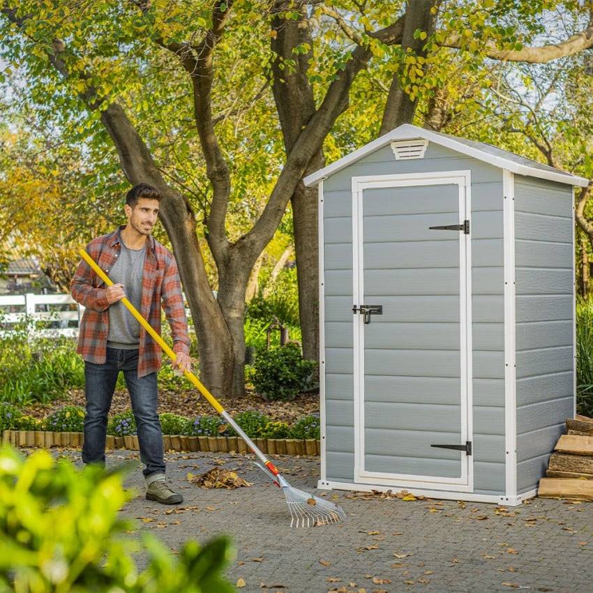Keter - Abri de jardin en résine PVC avec plancher 129x103x196cm PVCBox - Image 8