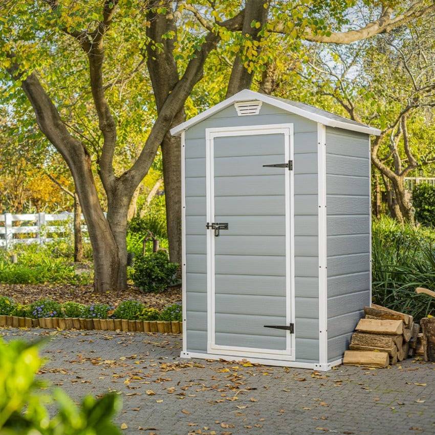Keter - Abri de jardin en résine PVC avec plancher 129x103x196cm PVCBox