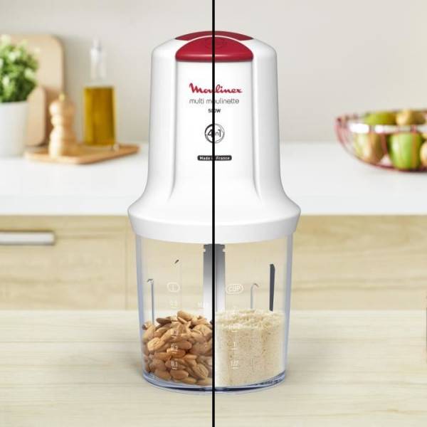 Moulinex - Hachoir Electrique MOULINEX Multi-Moulinette Mini hachoir, 500 W, 2 vitesses, Accessoire pour émulsionner, Mixeur, Fabriqué en France AT710110 - Image 4