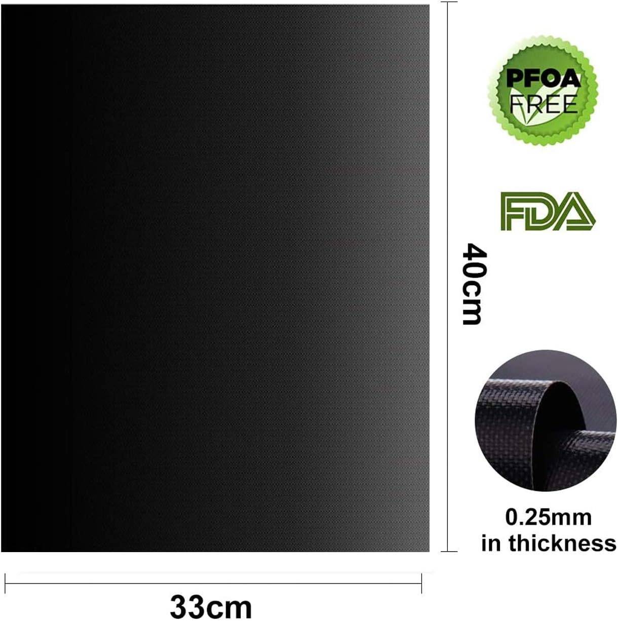 Set de 5 Tapis de Cuisson Tapis BBQ Barbecue Plaque Feuille de Cuisson Four 40 * 33cm pour Barbecue gaz Charbon électrique Anti-adhérent-Lytech - Image 2