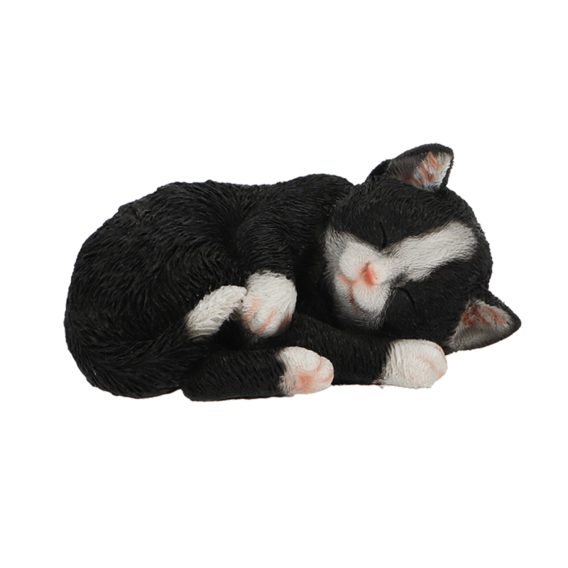 Figurine de chat endormi en polyrésine - L 14 x P 10 x H 6,5 cm - Modèle aléatoire - Image 9