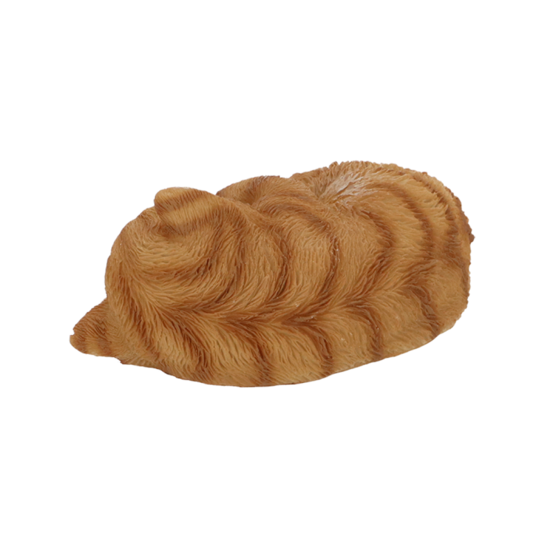 Figurine de chat endormi en polyrésine - L 14 x P 10 x H 6,5 cm - Modèle aléatoire - Image 3