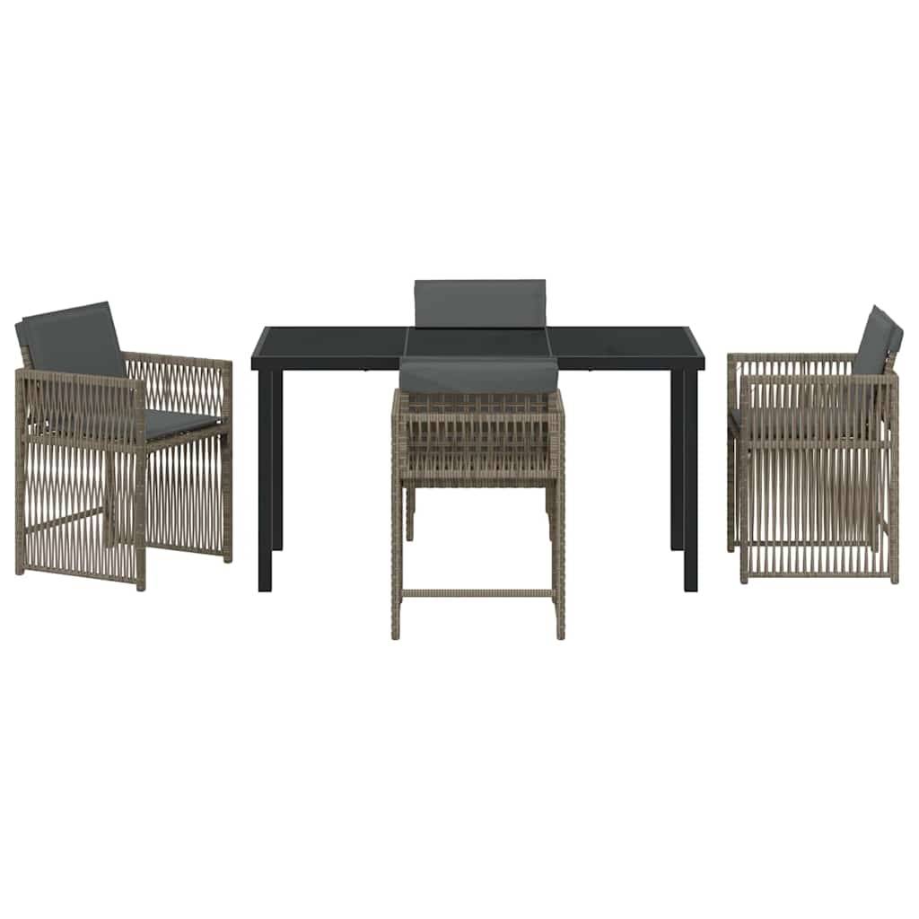 ComfortXL - Table et chaises de jardin pour 4 personnes en polyrotin tressé et acier Gris – ComfortXL Outdoor Living - Image 7