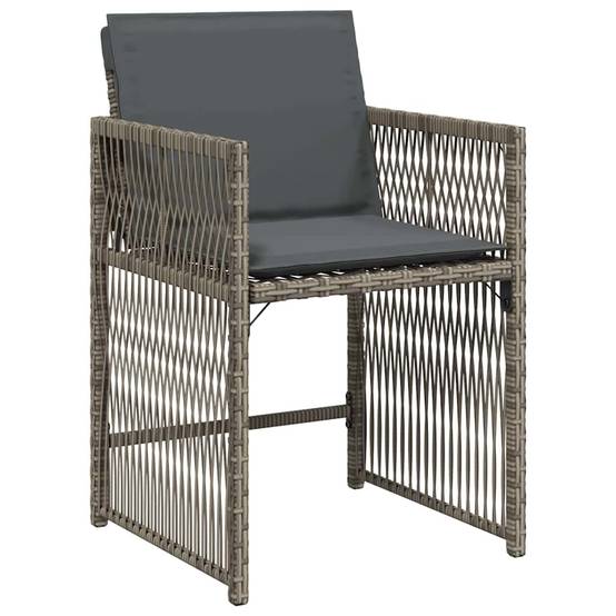 ComfortXL - Table et chaises de jardin pour 4 personnes en polyrotin tressé et acier Gris – ComfortXL Outdoor Living - Image 6