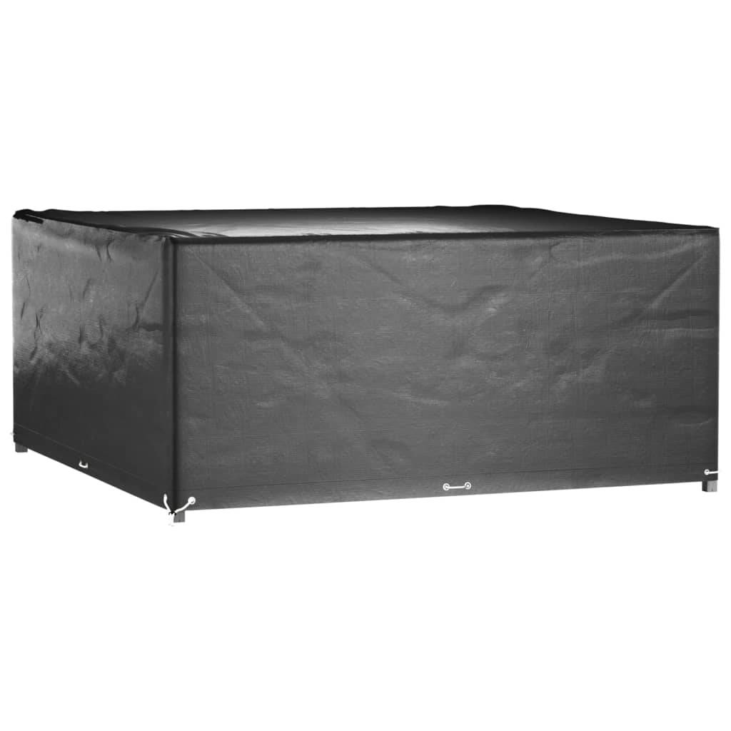 Lot de 2 Housses Carrées PE pour Grande Table de Jardin Protection Imperméable Anti-UV Noir 205x205x90 cm – ComfortXL Outdoor Living - Image 3