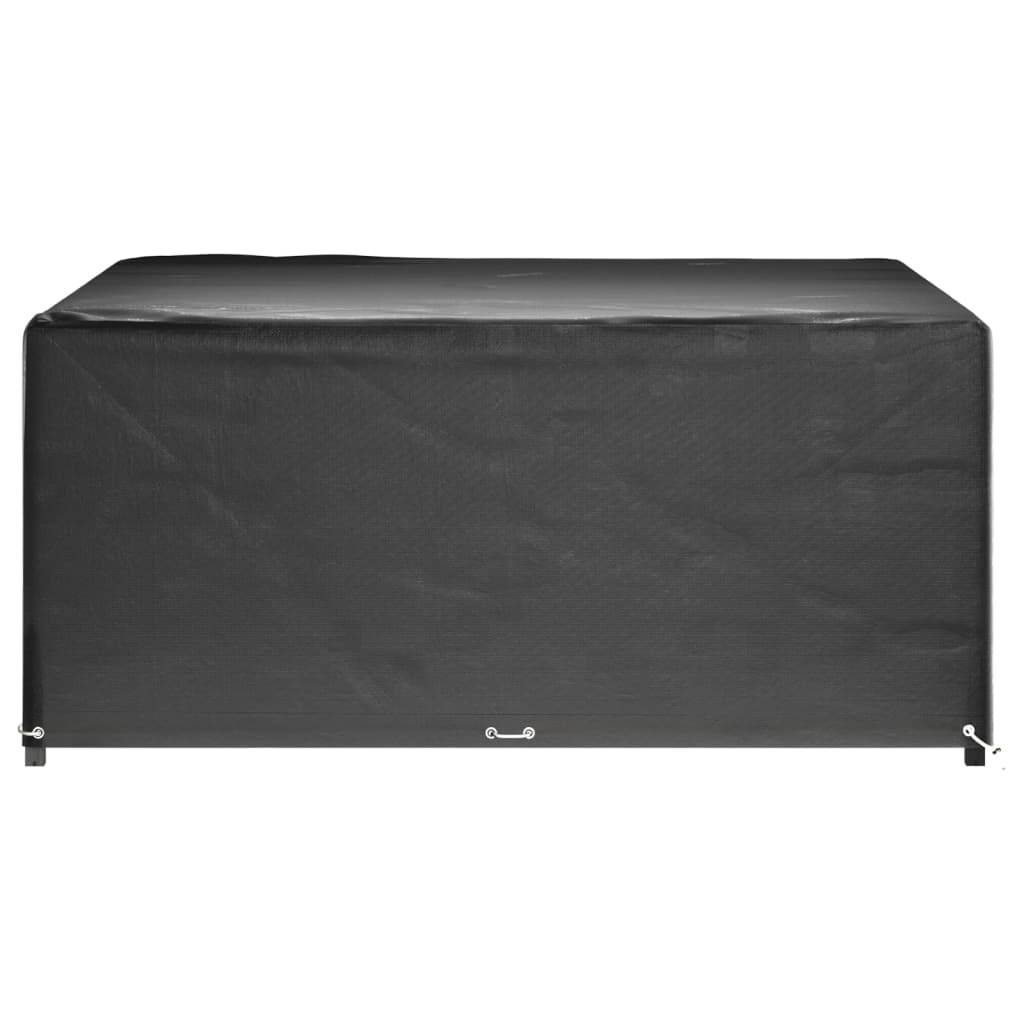 Lot de 2 Housses Carrées PE pour Grande Table de Jardin Protection Imperméable Anti-UV Noir 205x205x90 cm – ComfortXL Outdoor Living - Image 5
