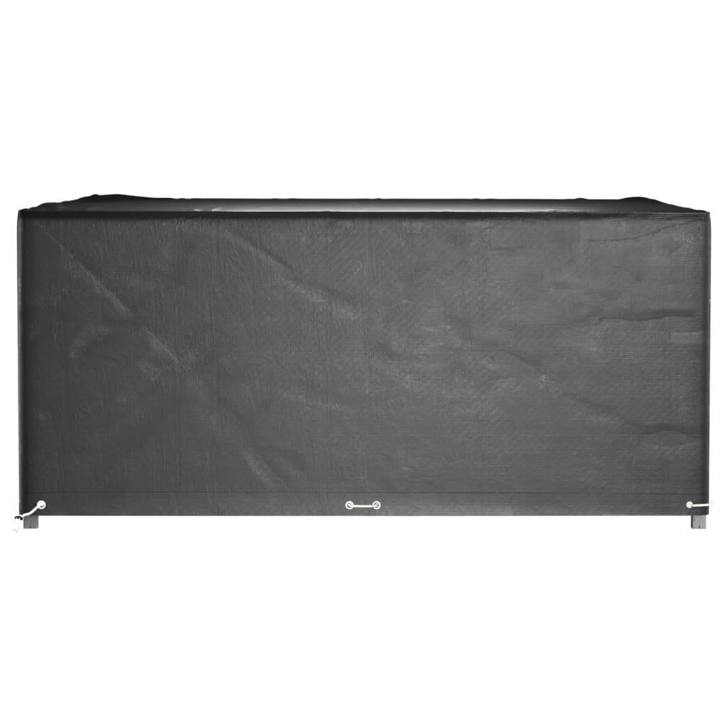 Lot de 2 Housses Carrées PE pour Grande Table de Jardin Protection Imperméable Anti-UV Noir 205x205x90 cm – ComfortXL Outdoor Living - Image 4