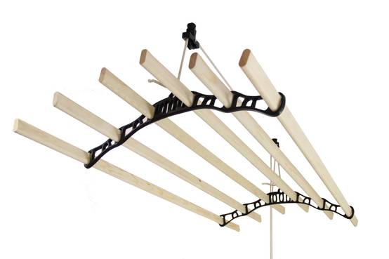 Monstershop - Etendoir à Linge Suspendu - Noir- 2.4m - Image 1