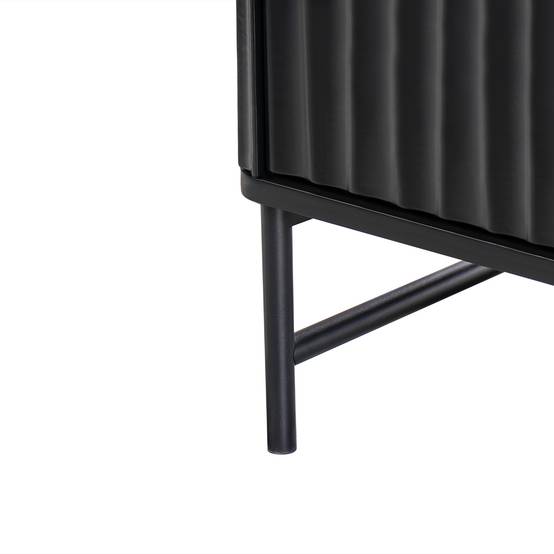 Beliani - Commode MDF Marbre/noir GLASTONBURY - 120x40x80- Beliani - Image 7