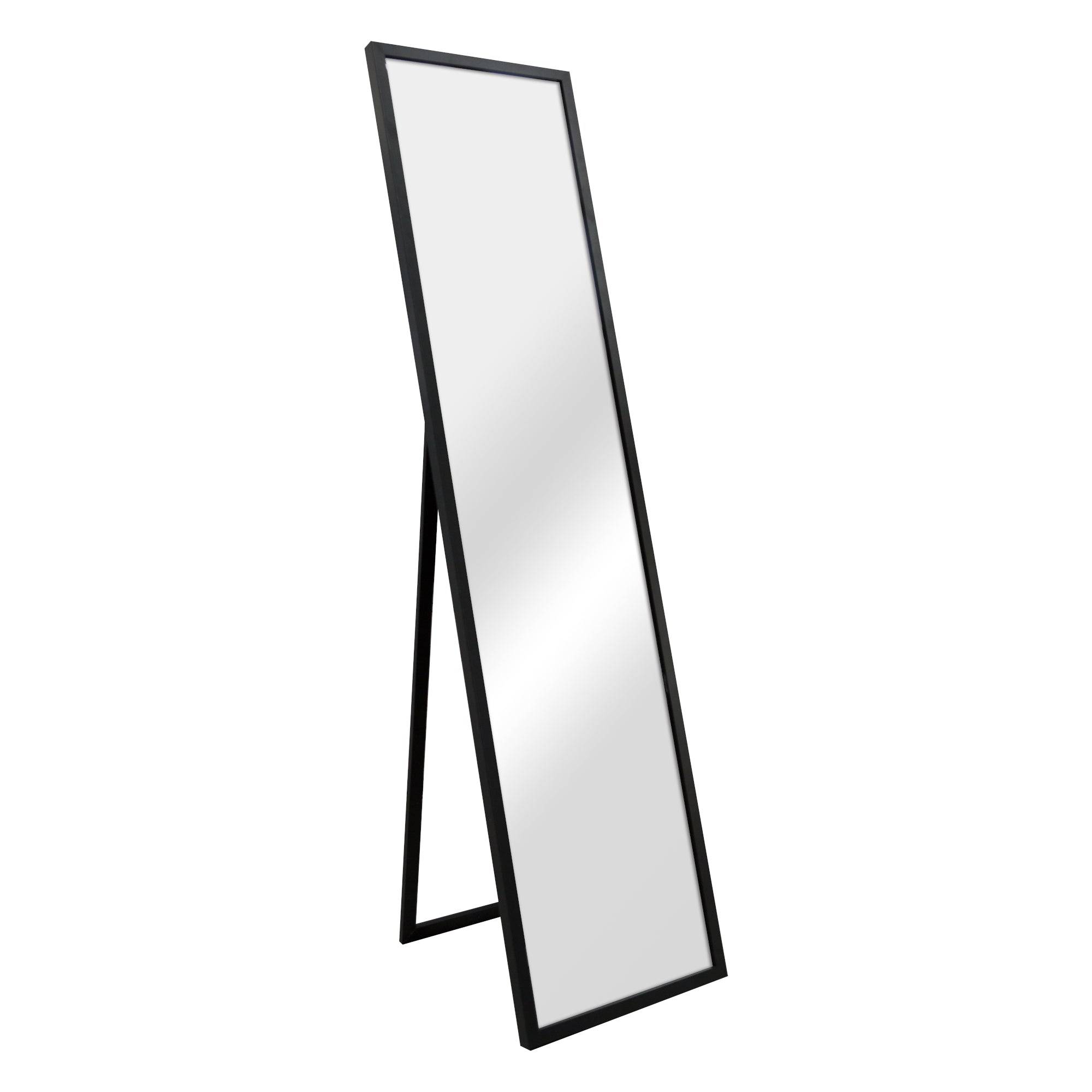 Helloshop26 - Miroir sur pied psyché inclinable 150 x 35 cm chambre salle de bain noir - Image 1