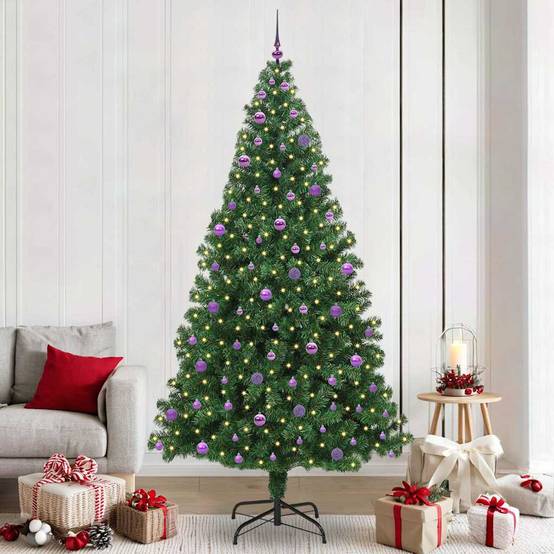 Sapin de Noël | Arbre de Noël artificiel Vert 240 cm PVC, Acier et Plastique Maison Chic - Image 2