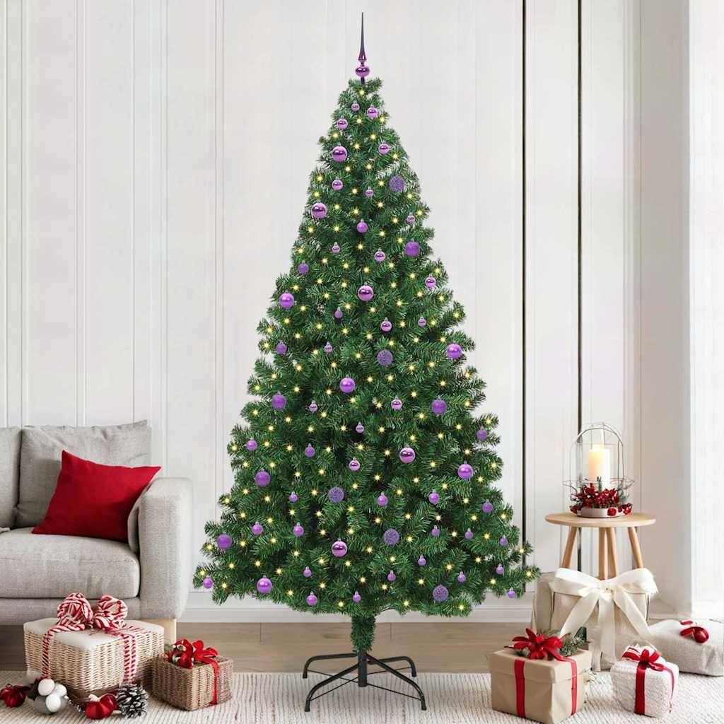 Sapin de Noël | Arbre de Noël artificiel Vert 240 cm PVC, Acier et Plastique Maison Chic - Image 2