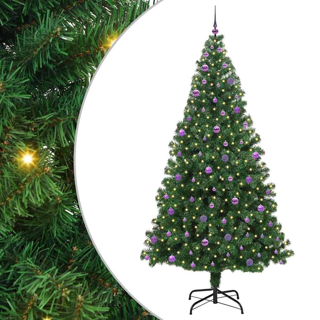 Sapin de Noël | Arbre de Noël artificiel Vert 240 cm PVC, Acier et Plastique Maison Chic - Image 1