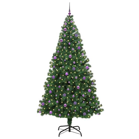 Sapin de Noël | Arbre de Noël artificiel Vert 240 cm PVC, Acier et Plastique Maison Chic - Image 3
