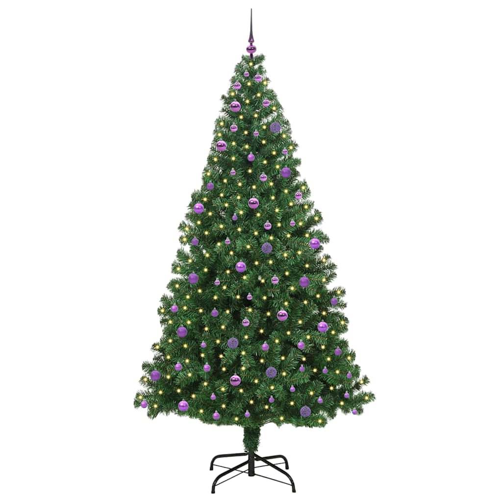 Sapin de Noël | Arbre de Noël artificiel Vert 240 cm PVC, Acier et Plastique Maison Chic - Image 3