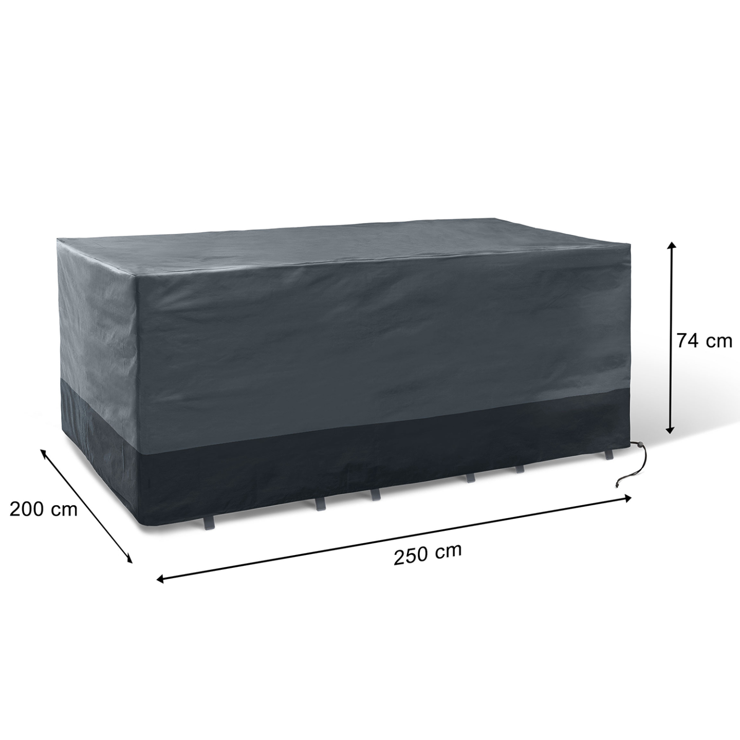 Housse de protection pour table de jardin rectangulaire 250 x 200 x 74 cm - Image 5