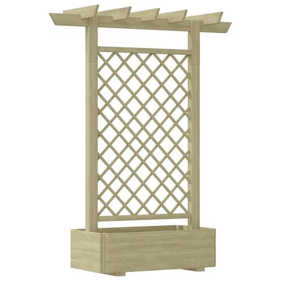 Jardinière Pergola Treillis Bois Pin Imprégné Terrasse 162cm - ComfortXL Outdoor Living - Image 1