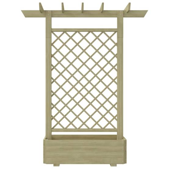 Jardinière Pergola Treillis Bois Pin Imprégné Terrasse 162cm - ComfortXL Outdoor Living - Image 2