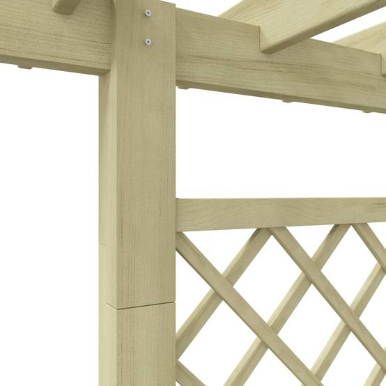 Jardinière Pergola Treillis Bois Pin Imprégné Terrasse 162cm - ComfortXL Outdoor Living - Image 4