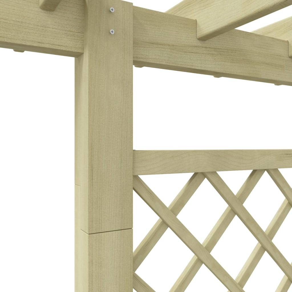 Jardinière Pergola Treillis Bois Pin Imprégné Terrasse 162cm - ComfortXL Outdoor Living - Image 4