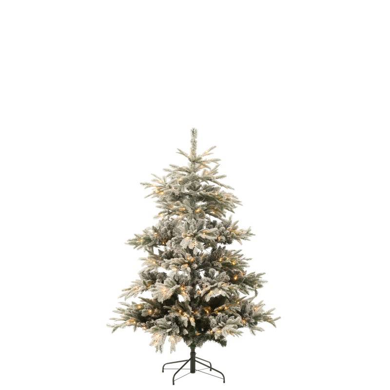 Sapin de Noël artificiel vert enneigé avec 270 LED H.180 cm - J-Line - Image 3