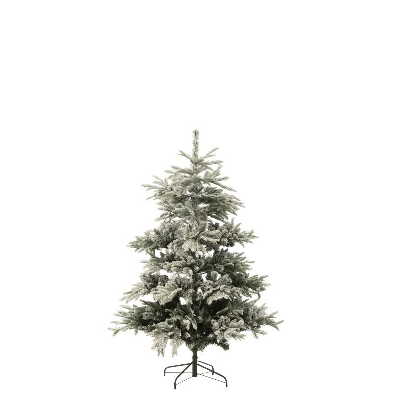 Sapin de Noël artificiel vert enneigé avec 270 LED H.180 cm - J-Line - Image 1
