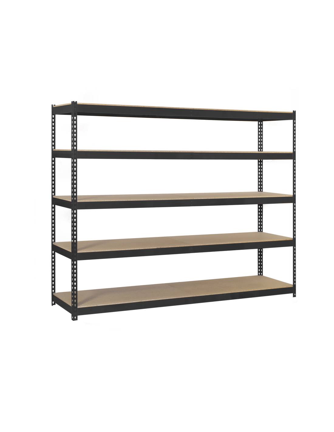 Etagère Sans Vis Ecoforte 1207-5 Chipboard Antracite/bois Antracite/bois 2000x1200x750 - Simonrack