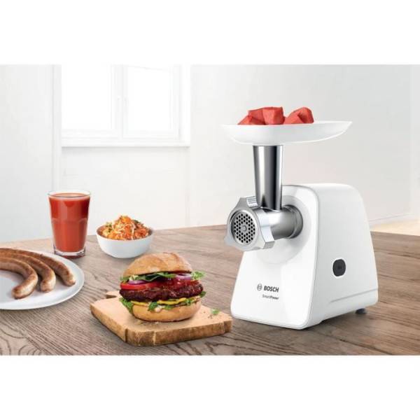 Bosch - Hachoir Electrique  a viande SmartPower - BOSCH - MFW2500W - 350 W - 1,7 kg/mn - 1 grille de hachoir - Noir - Image 2