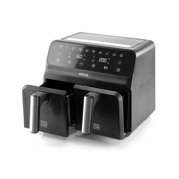 Friteuse Electrique  Sans Huile Double - JOCCA - 2097 - 4L + 4L - 38,5x39,5x31,5 cm - Image 2