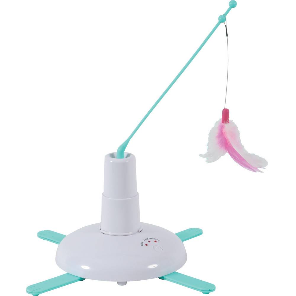 animallparadise - jouet  rotatif avec plumeau cat player2  ø 48 x 34.5 cm pour chat - Image 1