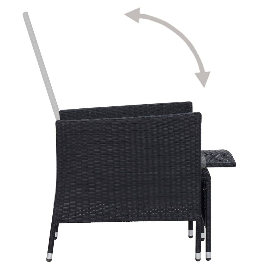 Vidaxl - Salon de jardin 2 pcs avec coussins Résine tressée Noir vidaXL 310231 - Image 7