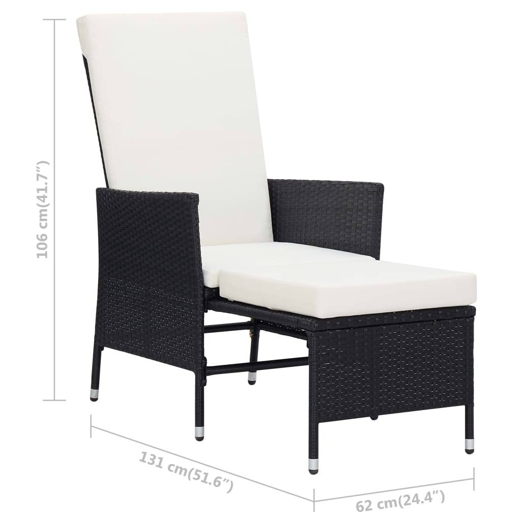 Vidaxl - Salon de jardin 2 pcs avec coussins Résine tressée Noir vidaXL 310231 - Image 3
