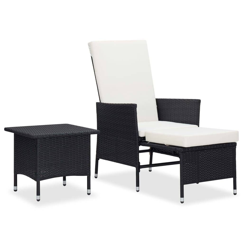 Vidaxl - Salon de jardin 2 pcs avec coussins Résine tressée Noir vidaXL 310231 - Image 1