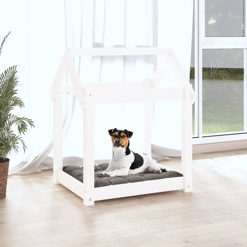 Vidaxl - Lit pour chien Blanc 61x50x70 cm Bois de pin solide vidaXL 822198 - Image 4