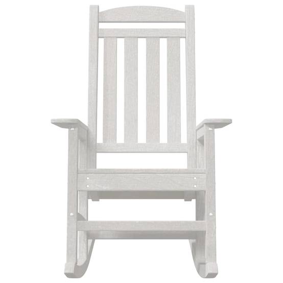 Fauteuil de jardin - Chaise Rocking chair Blanc 70 x 92 x 108 cm Plastique - Image 4