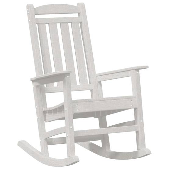 Fauteuil de jardin - Chaise Rocking chair Blanc 70 x 92 x 108 cm Plastique - Image 1