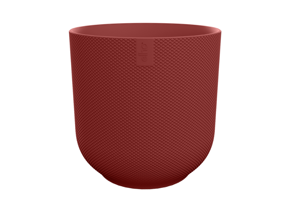 Pot Fleurs Rond Plastique Intérieur Extérieur Moderne Rouge Toscan 19cm - ComfortXL Green Living - Image 1