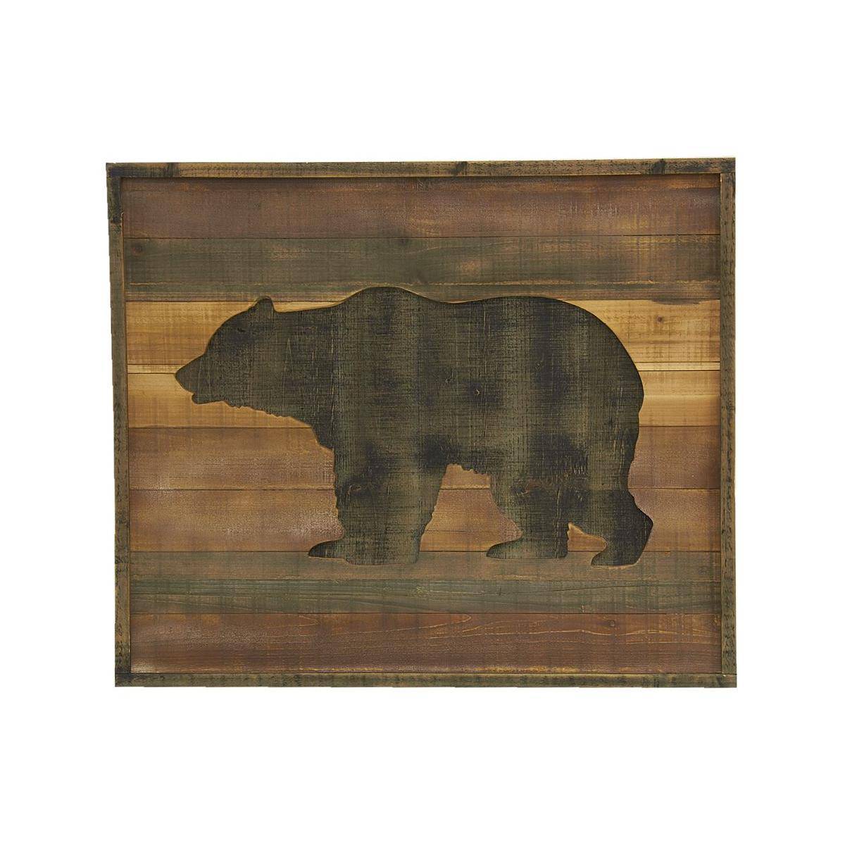 Aubry Gaspard - Cadre en pin décor Ours - Image 1
