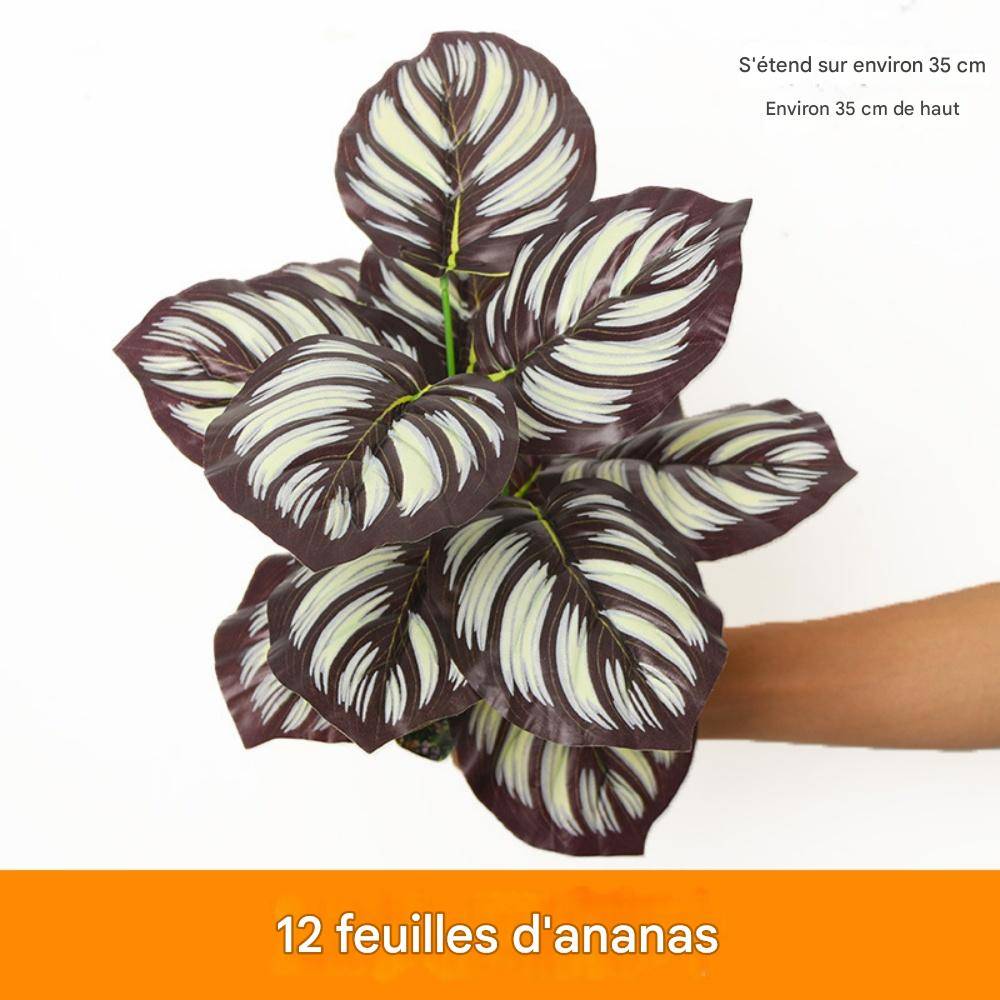 Décoration Murale Feuille d'Ananas Artificielle 12 Têtes - Style Tropical et Réaliste - Lytech - Image 2