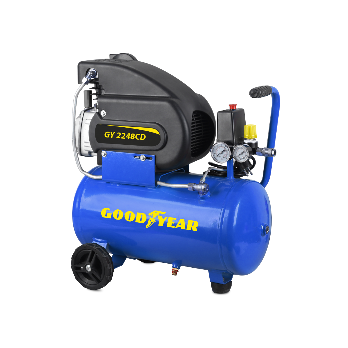 Compresseur d'air Silencieux 24 Litres 8 bar 2CV 1.5KW 115 PSI GOODYEAR - Image 1