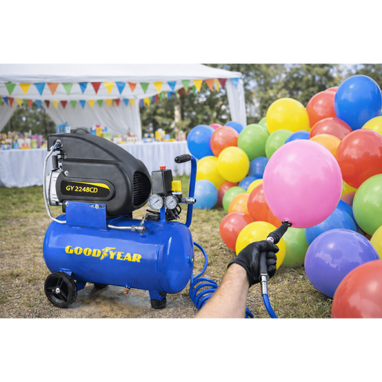 Compresseur d'air Silencieux 24 Litres 8 bar 2CV 1.5KW 115 PSI GOODYEAR - Image 5
