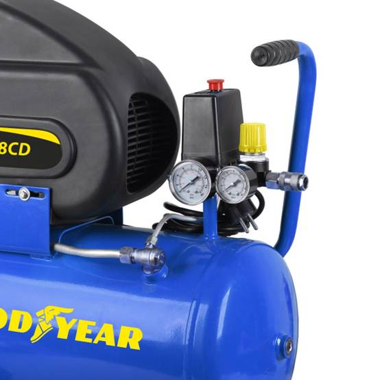 Compresseur d'air Silencieux 24 Litres 8 bar 2CV 1.5KW 115 PSI GOODYEAR - Image 6