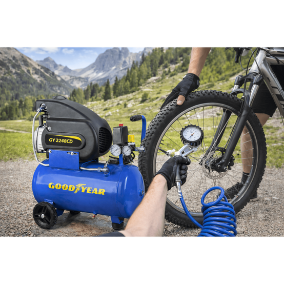 Compresseur d'air Silencieux 24 Litres 8 bar 2CV 1.5KW 115 PSI GOODYEAR - Image 3